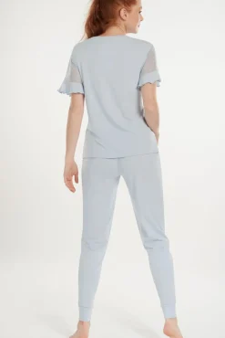 Discount Pyjama mit kurzen Ärmeln »Smooth« Damen Pyjamas