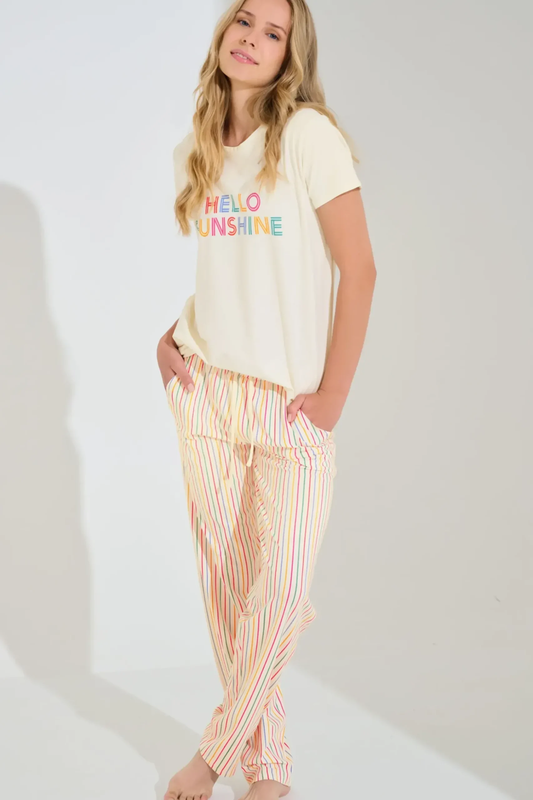 New Pyjama mit Schlafshirt und Hose »Summer« Damen Pyjamas