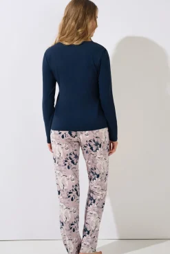 Sale Pyjama mit Schlafshirt und Hose »Ocean« Damen Pyjamas