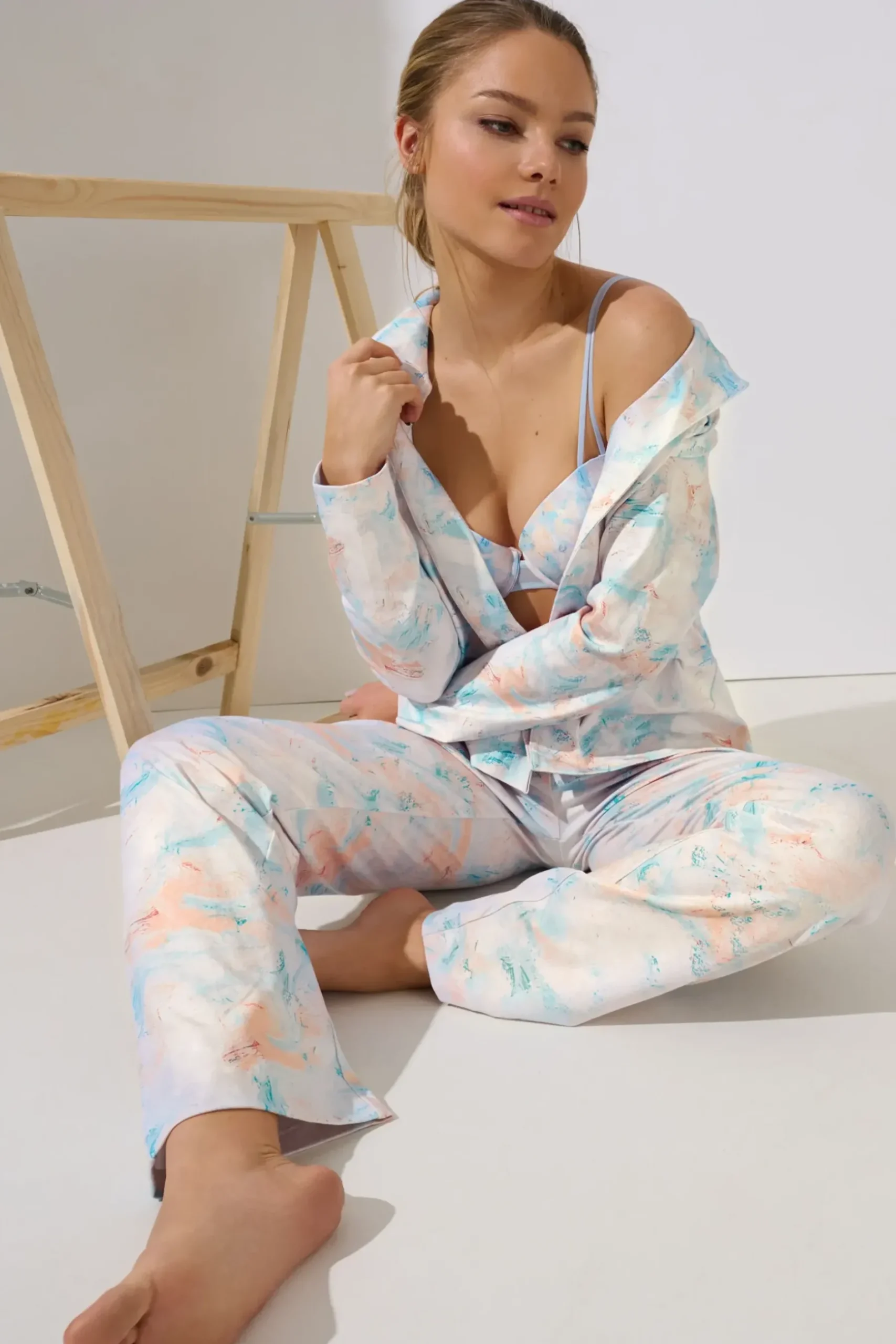 Best Pyjama mit Schlafshirt und Hose »Olena« Damen Pyjamas