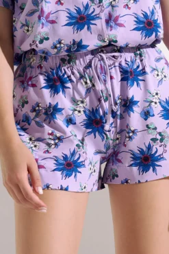 Online Pyjama mit Schlafshirt und Shorts »Flowers« Damen Pyjamas