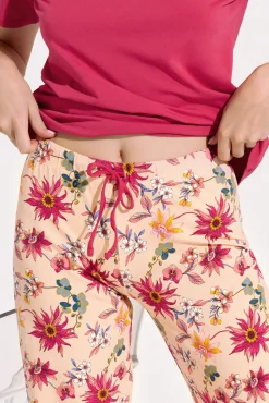 Fashion Pyjama mit Schlafshirt und Hose »Flowers« Damen Pyjamas