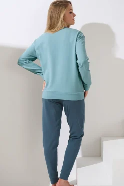Fashion Pyjama mit Schlafshirt und Hose »Delightful« - Loungewear Damen Pyjamas