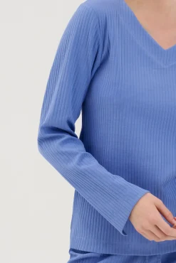 New Pyjama Oberteil Langarm »Lucky« Damen Pyjamas