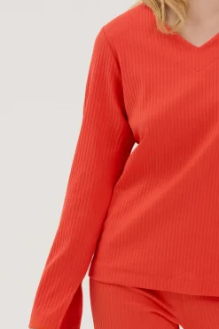 Clearance Pyjama Oberteil Langarm »Lucky« Damen Pyjamas